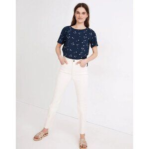 Madewell Softfade Cotton Oversized Tee in Indigo Dot XS
